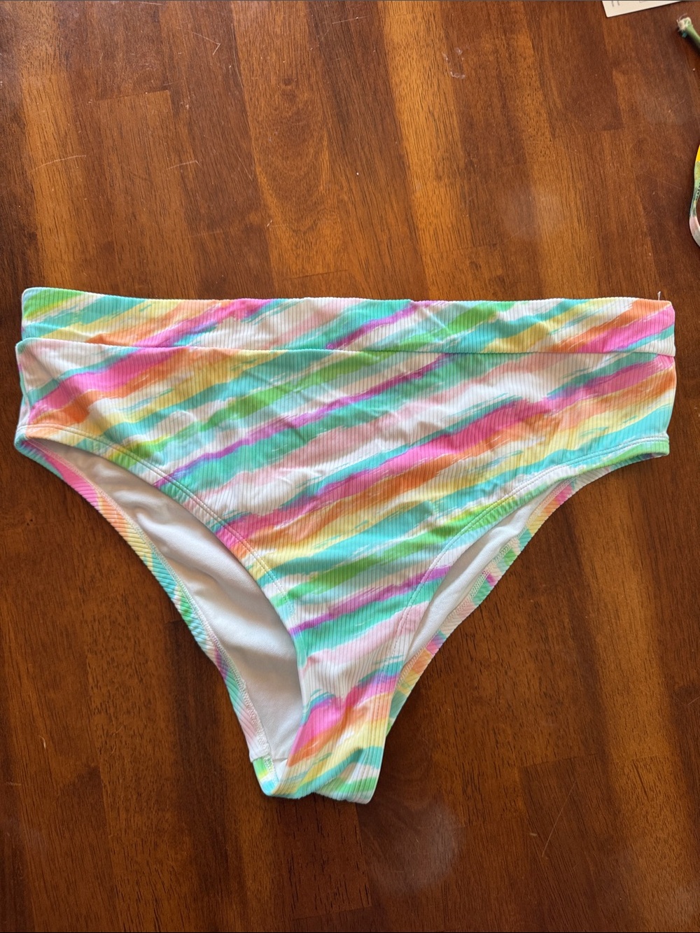 Xhilaration Pastel Rainbow Striped Bikini Bottoms